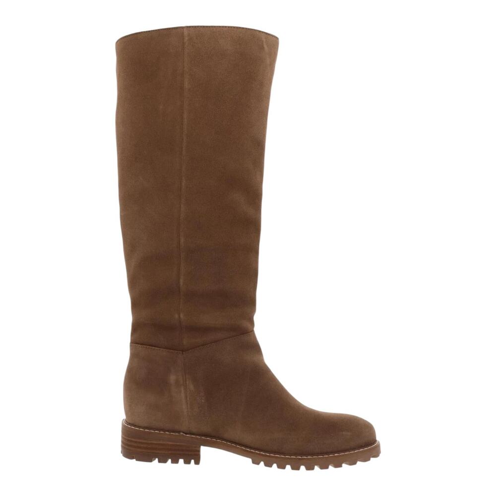 Steve Madden Women's Leary Suede Wide Calf Knee High Boots Taupe Size 7 1/2 - Picture 2 of 4